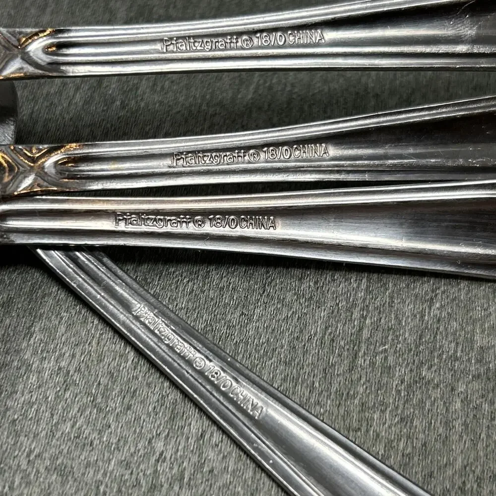 Pfaltzgraff Dinner Forks 4pc Lot 18/0 Stainless Steel 7 3/4